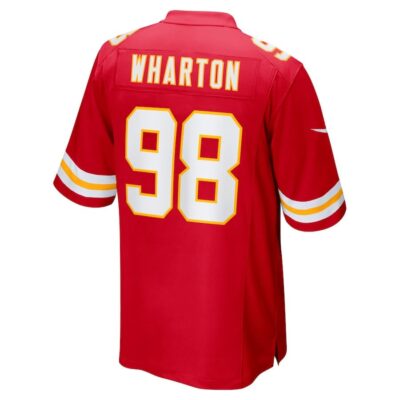Tershawn Wharton #98 Kansas City Chiefs Super Bowl LIX Jersey - Men's - Red - Image 3