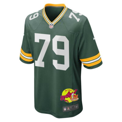 Travis Glover 79 Green Bay Packers Super Bowl LIX New Orleans Patch Game Men Jersey - Green - Image 3
