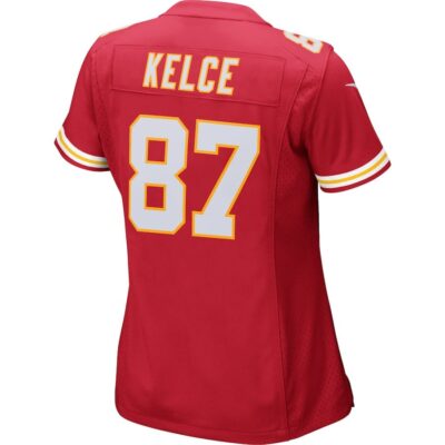 Travis Kelce #87 Kansas City Chiefs Super Bowl LIX Women's Jersey - Red - Image 3