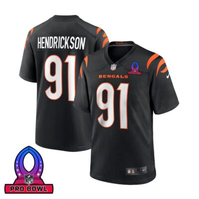 Trey Hendrickson 91 Cincinnati Bengals 2025 Pro Bowl Patch Game Men Jersey - Black