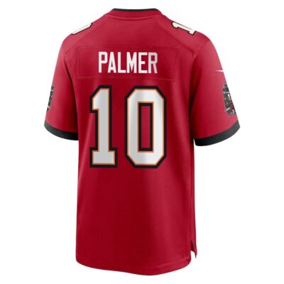 Alternative view of Trey Palmer 10 Tampa Bay Buccaneers Super Bowl LIX New Orleans Patch Game Men Jersey - Red