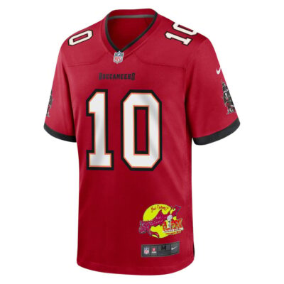 Trey Palmer 10 Tampa Bay Buccaneers Super Bowl LIX New Orleans Patch Game Men Jersey - Red - Image 3