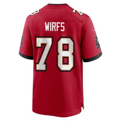Alternative view of Tristan Wirfs 78 Tampa Bay Buccaneers Super Bowl LIX New Orleans Patch Game Men Jersey - Red
