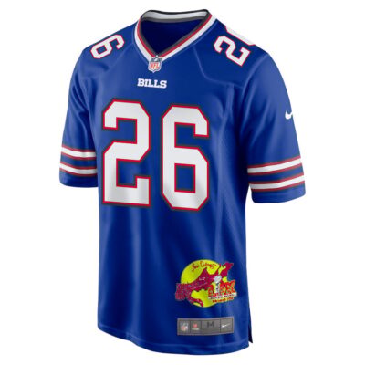 Ty Johnson 26 Buffalo Bills Super Bowl LIX New Orleans Patch Game Men Jersey - Royal - Image 3