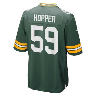 Alternative view of Ty'Ron Hopper 59 Green Bay Packers Super Bowl LIX New Orleans Patch Game Men Jersey - Green