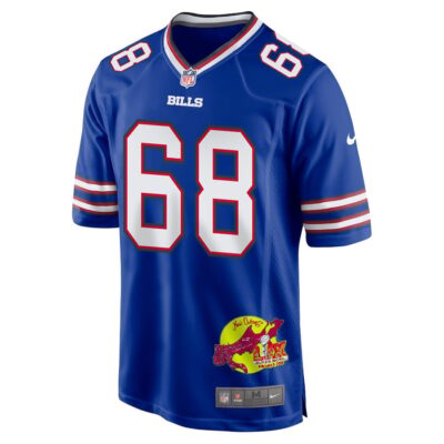 Tylan Grable 68 Buffalo Bills Super Bowl LIX New Orleans Patch Game Men Jersey - Royal - Image 3