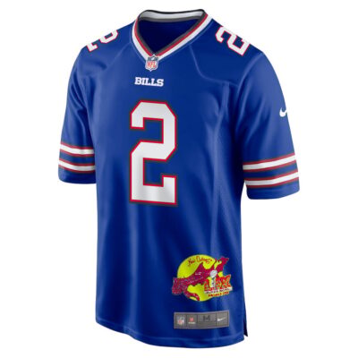 Tyler Bass 2 Buffalo Bills Super Bowl LIX New Orleans Patch Game Men Jersey - Royal - Image 3