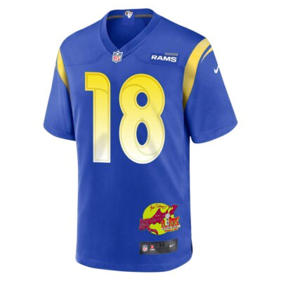 Tyler Johnson 18 Los Angeles Rams Super Bowl LIX New Orleans Patch Game Men Jersey - Royal - Image 3