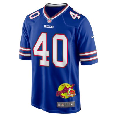 Von Miller 40 Buffalo Bills Super Bowl LIX New Orleans Patch Game Men Jersey - Royal - Image 3