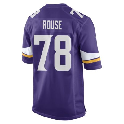 Alternative view of Walter Rouse 78 Minnesota Vikings Super Bowl LIX New Orleans Patch Game Men Jersey - Purple