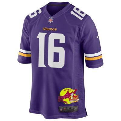Will Reichard 16 Minnesota Vikings Super Bowl LIX New Orleans Patch Game Men Jersey - Purple - Image 3