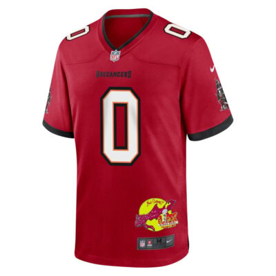 Yaya Diaby 0 Tampa Bay Buccaneers Super Bowl LIX New Orleans Patch Game Men Jersey - Red - Image 3