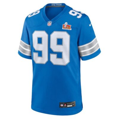 Alternative view of Za'Darius Smith #99 Detroit Lions Super Bowl LIX Jersey - Men's - Blue