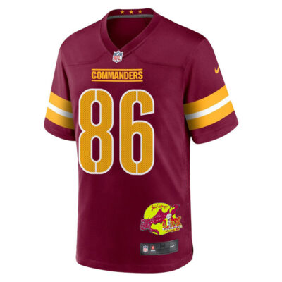 Zach Ertz 86 Washington Commanders Super Bowl LIX New Orleans Patch Game Men Jersey - Burgundy - Image 3