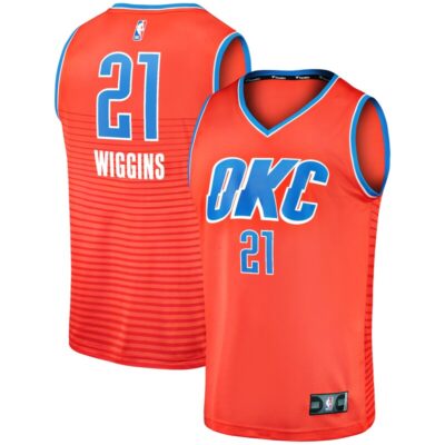 Aaron Wiggins Oklahoma City Thunder Fast Break Replica Player Jersey - Statement Edition - Orange