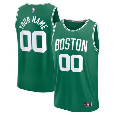 Boston Celtics Fast Break Custom Jersey - Icon Edition - Kelly Green