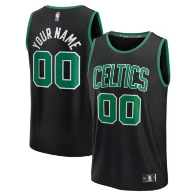 Boston Celtics Fast Break Custom Jersey - Statement Edition - Black