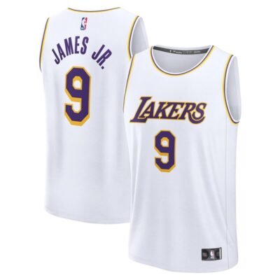 Bronny James Los Angeles Lakers Fast Break Replica Player Jersey - Association Edition - White