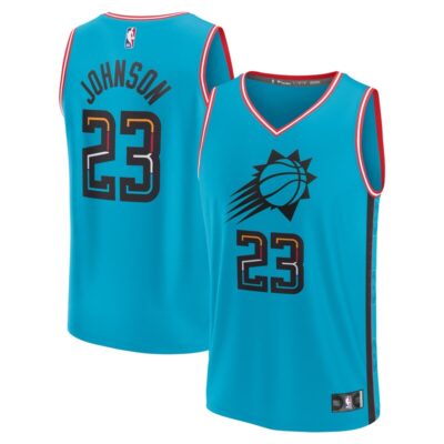 Cameron Johnson Phoenix Suns Youth 2022/23 Fast Break Jersey - City Edition - Turquoise