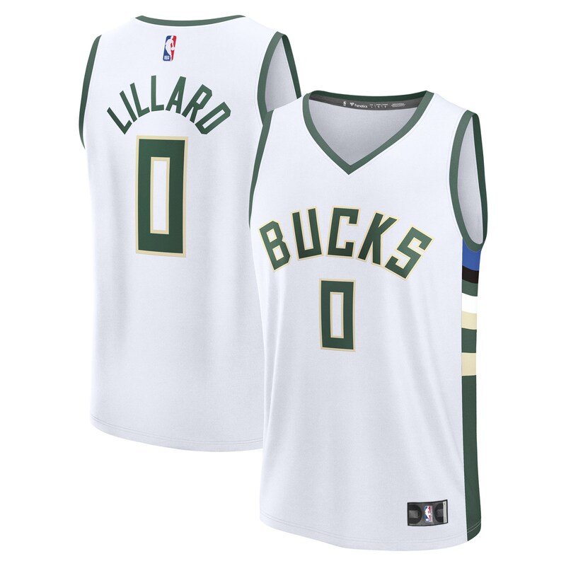 Damian Lillard Milwaukee Bucks Fast Break Replica Player Jersey - Association Edition - White