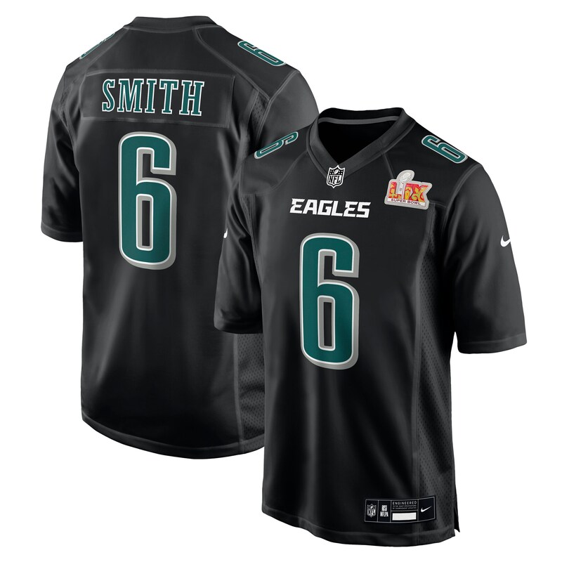 DeVonta Smith Philadelphia Eagles Super Bowl LIX Fashion Game Player Jersey - Carbon Black