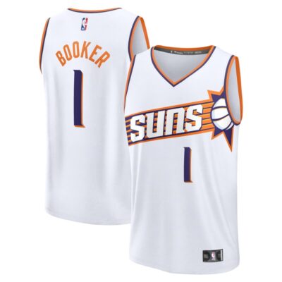 Devin Booker Phoenix Suns Fast Break Replica Player Jersey - Association Edition - White