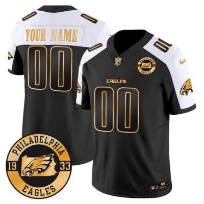 Eagles 2024 Gold Vapor Limited Custom Jersey - Est. 1933 Patch