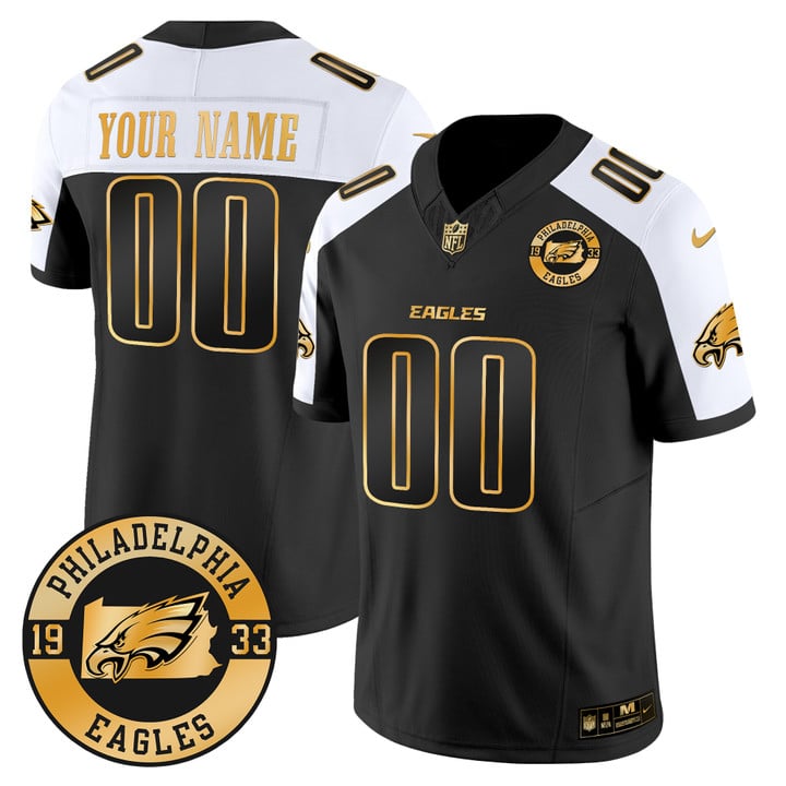Eagles 2024 Gold Vapor Limited Custom Jersey - Est. 1933 Patch