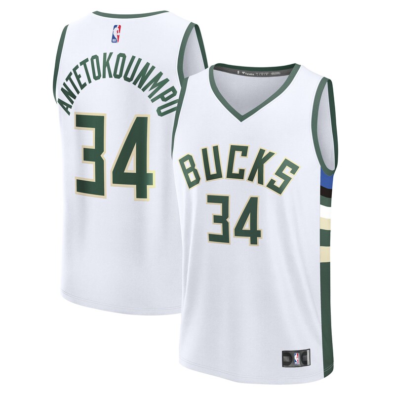 Giannis Antetokounmpo Milwaukee Bucks Fast Break Replica Player Jersey - Association Edition - White