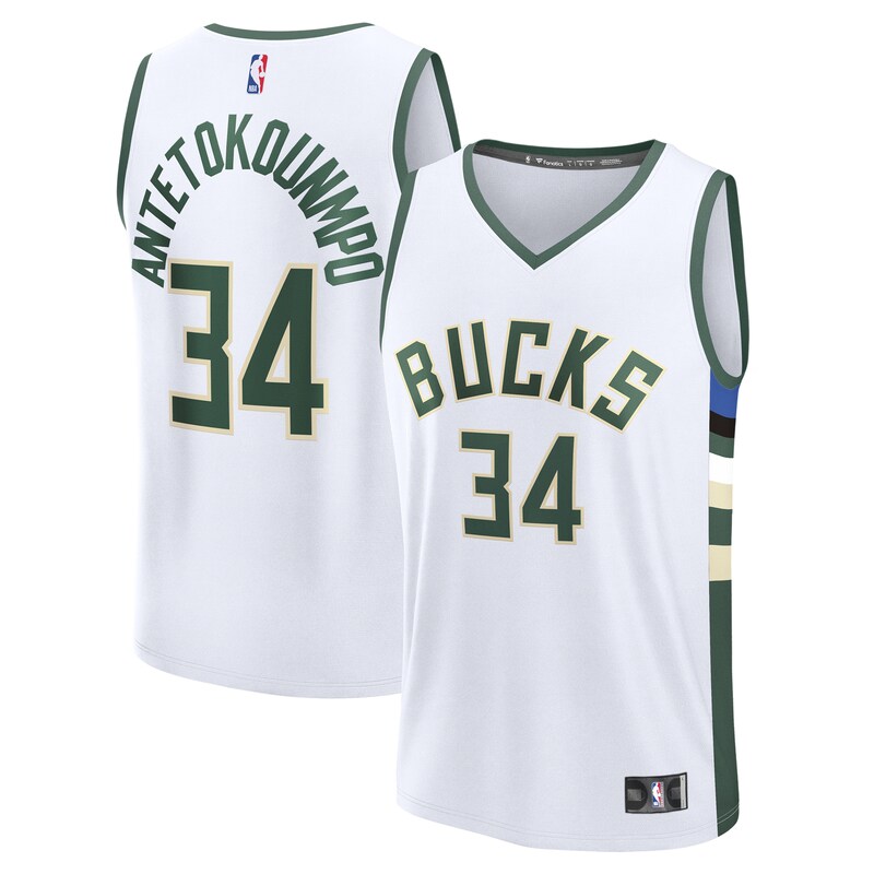 Giannis Antetokounmpo Milwaukee Bucks Fast Break Replica Player Jersey - Association Edition - White