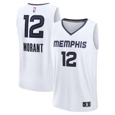 Ja Morant Memphis Grizzlies Fast Break Replica Player Jersey - Association Edition - White
