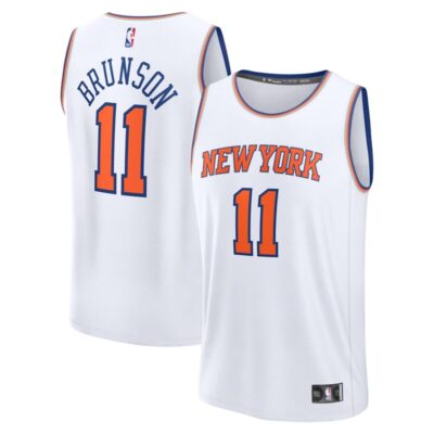 Jalen Brunson New York Knicks Fast Break Replica Player Jersey - Association Edition - White