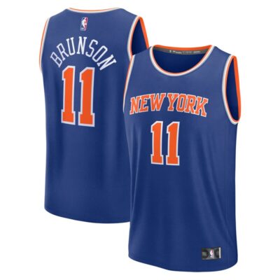 Jalen Brunson New York Knicks Fast Break Replica Player Jersey - Icon Edition - Blue