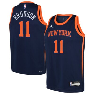 Jalen Brunson New York Knicks Youth Swingman Jersey - Statement Edition - Navy