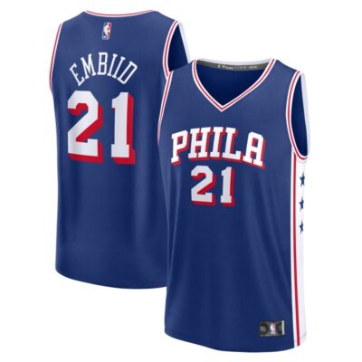 Joel Embiid Philadelphia 76ers Fast Break Replica Jersey - Icon Edition - Royal