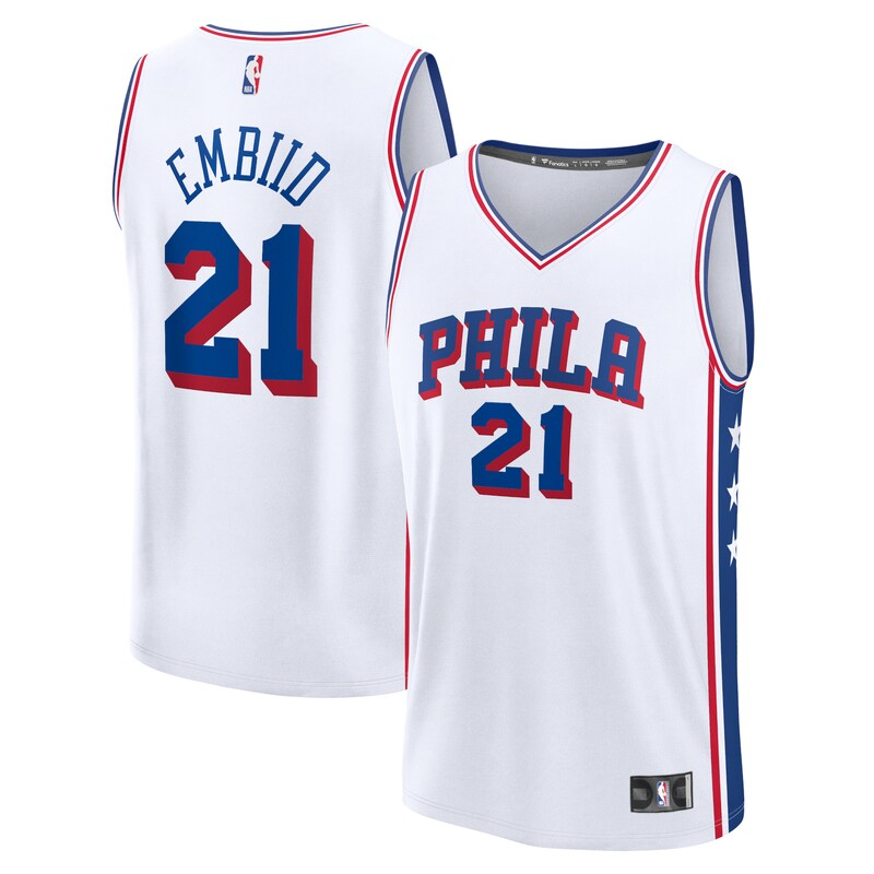 Joel Embiid Philadelphia 76ers Fast Break Replica Player Jersey - Association Edition - White