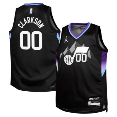 Jordan Clarkson Utah Jazz Youth Swingman Jersey - Statement Edition - Black
