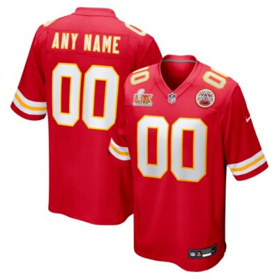 Kansas City Chiefs Super Bowl LIX Custom Game Jersey - Red