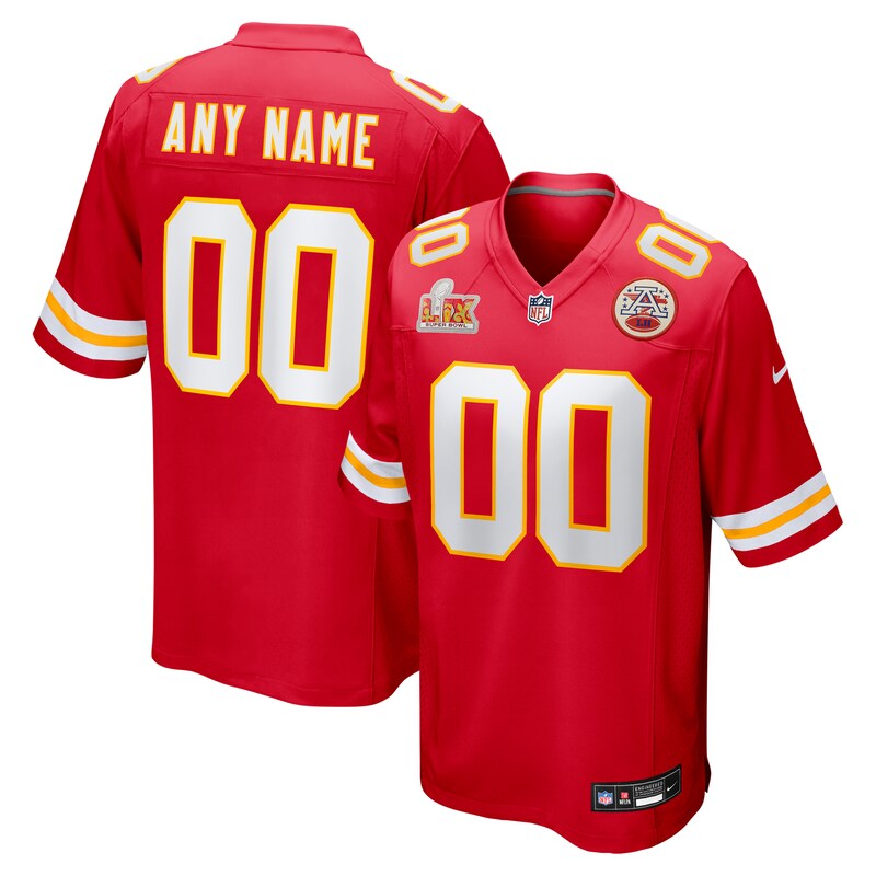 Kansas City Chiefs Super Bowl LIX Custom Game Jersey - Red