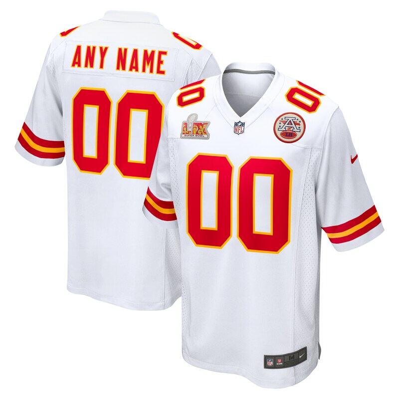 Kansas City Chiefs Super Bowl LIX Custom Game Jersey - White