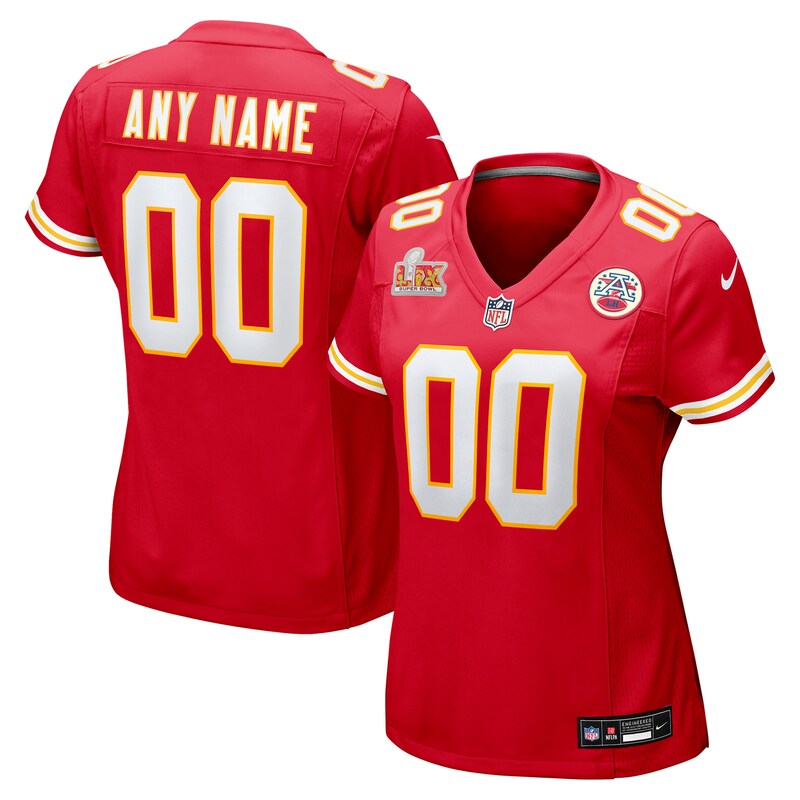 Kansas City Chiefs Women's Super Bowl LIX Custom Game Jersey - Red