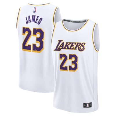 LeBron James Los Angeles Lakers Fast Break Replica Player Jersey - Association Edition - White
