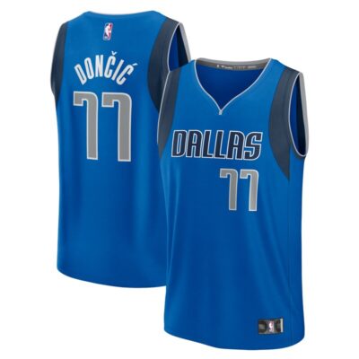 Luka Doncic Dallas Mavericks Fast Break Replica Player Jersey - Icon Edition - Blue