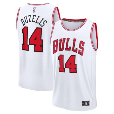 Matas Buzelis Chicago Bulls Fast Break Replica Player Jersey - Association Edition - White