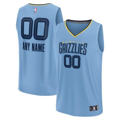 Memphis Grizzlies Custom Fast Break Jersey - Statement Edition - Light Blue