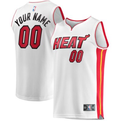 Miami Heat Youth Fast Break Custom Replica Jersey - Association Edition - White