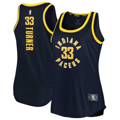 Myles Turner Indiana Pacers Women Fast Break Tank Jersey - Icon Edition - Navy