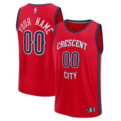 New Orleans Pelicans Fast Break Custom Jersey - Statement Edition - Red