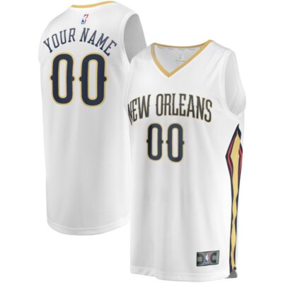 New Orleans Pelicans Unisex Custom Fast Break Jersey - Association Edition - White