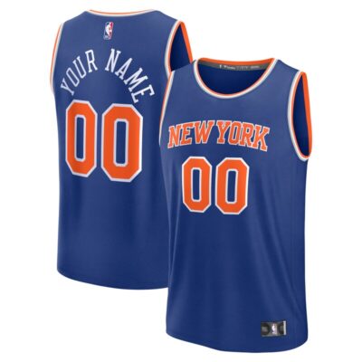 New York Knicks Fast Break Custom Jersey - Icon Edition - Blue